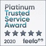 Feefo platinum trusted service award 2020