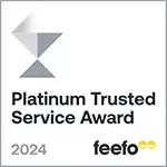 Feefo platinum trusted service award 2024