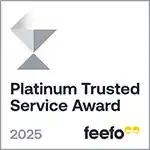 Feefo platinum trusted service award 2025