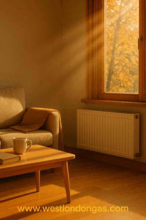 Autumn window and radiator