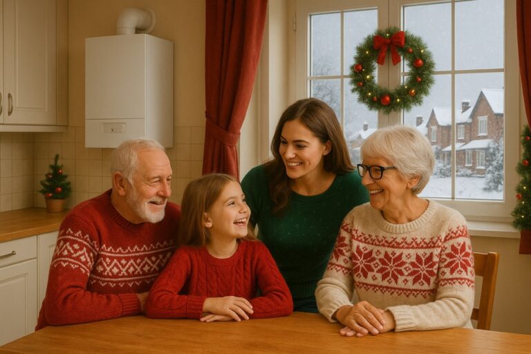 Family with hot water